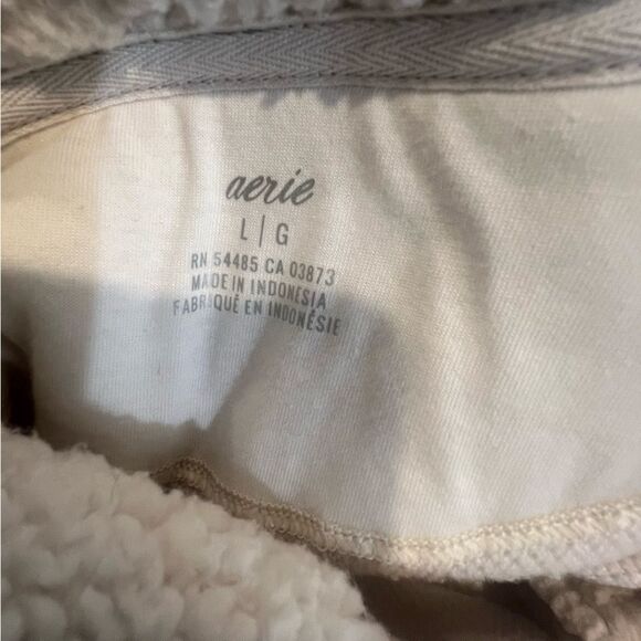 Aerie Sherpa half button sweater with pockets women's size large oversized fit - Picture 11 of 15